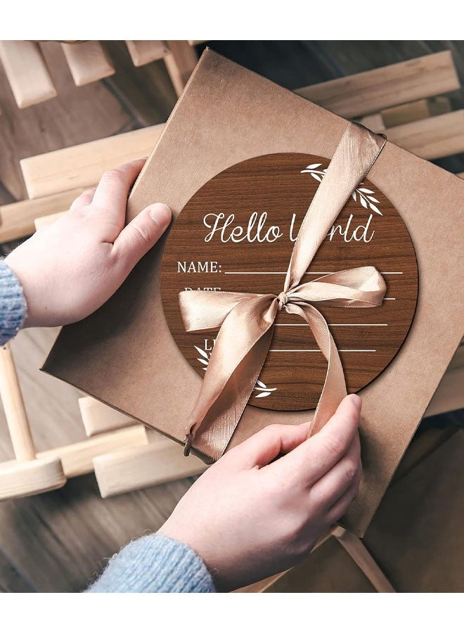 2 PCS Baby Announcement Sign, Hello World Newborn Signs, Baby Name Sign, Birth Announcement Signs For Photo Prop, Nursery Decor - Image 5